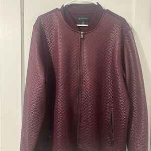 INC International Concepts Maroon Quilted Jacket